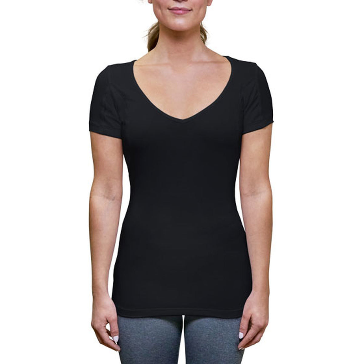 Women's Sweat Proof - Slim Fit Deep V-neck